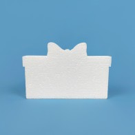 Rectangular gift silhouette polystyrene decoration