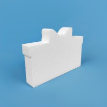 Rectangular gift silhouette polystyrene decoration