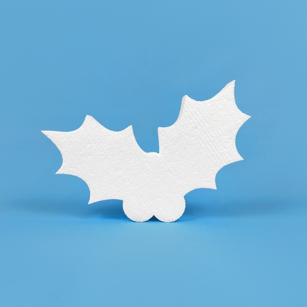 Holly branch polystyrene decoration