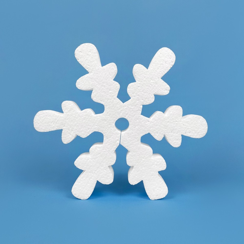 Copo de nieve modelo fantasía de poliestireno para decorar Copo de nieve modelo fantasía de poliestireno para decorar