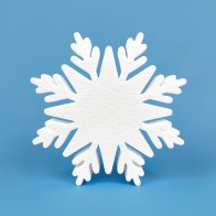 Flocon de neige – modèle cristal en polystyrène à décorer