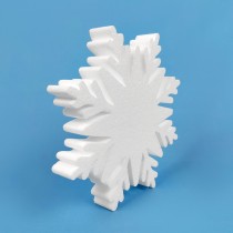 Flocon de neige – modèle cristal en polystyrène à décorer