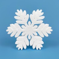 Snowflake – frosted model polystyrene decoration