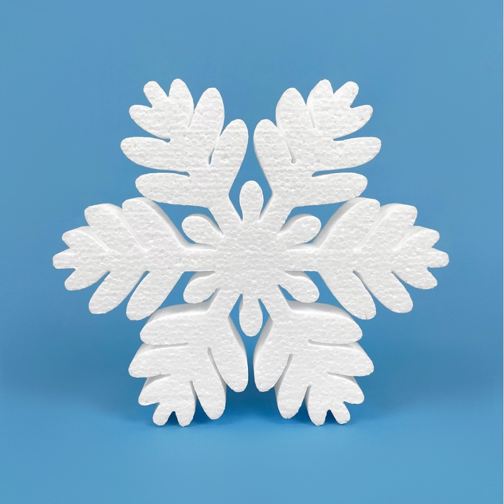 Snowflake – frosted model polystyrene decoration Snowflake – frosted model polystyrene decoration