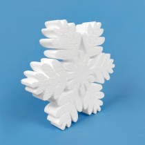 Copo de nieve modelo escarchado de poliestireno para decorar