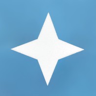 Estrella de 4 puntas de poliestireno para decorar