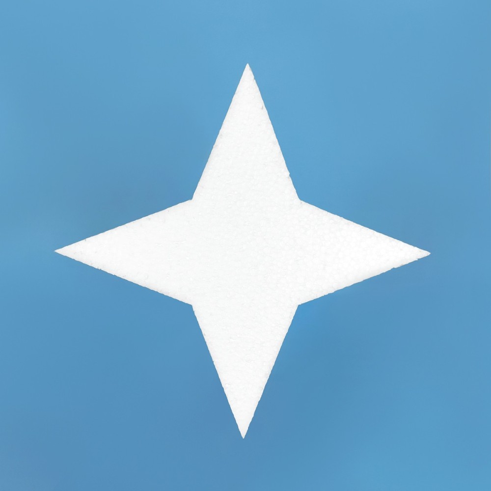 4-pointed star polystyrene decoration 4-pointed star polystyrene decoration