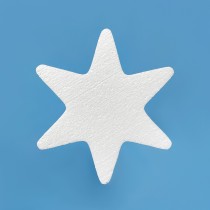 6-pointed star polystyrene decoration