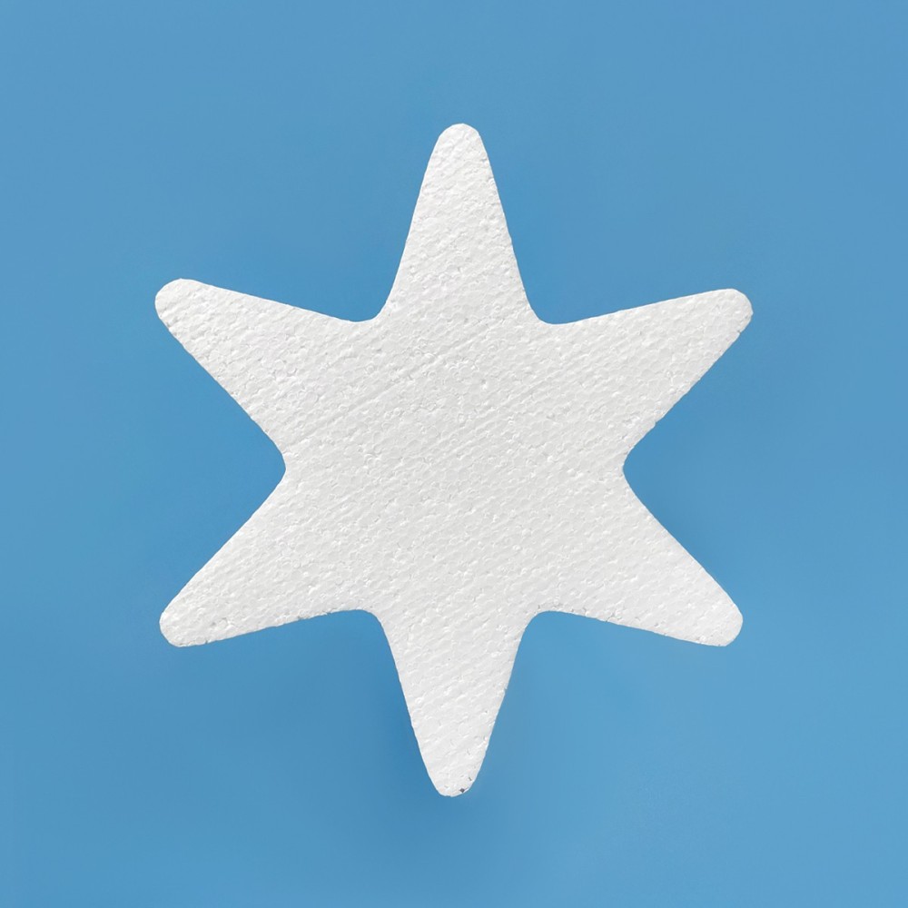 6-pointed star polystyrene decoration 6-pointed star polystyrene decoration