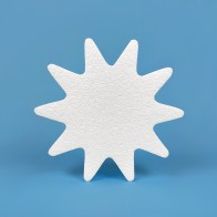 Estrella de 10 puntas de poliestireno para decorar
