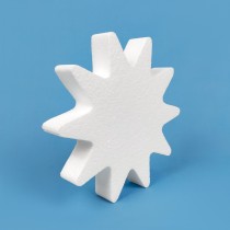 10-pointed star polystyrene decoration