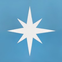 Estrella luminosa de poliestireno para decorar