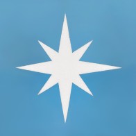 Estrella luminosa de poliestireno para decorar