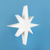Étoile lumineuse en polystyrène à décorer