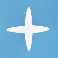 Estrella gráfica de poliestireno para decorar