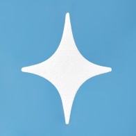 Estrella brillante de poliestireno para decorar