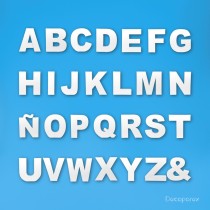 Letras de Poliestireno Tipografía Arial – Decoración Personalizada para Eventos