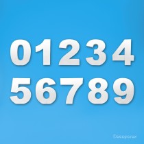 Numeri in polistirolo carattere ARIAL per decorazione