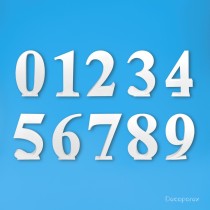 Numeri in polistirolo carattere NEW TIMES per decorazione