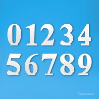 Polystyrene Numbers NEW TIMES font for creative decoration
