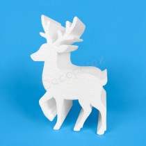 Renne tête levée en polystyrène à décorer