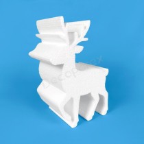 Renne tête levée en polystyrène à décorer