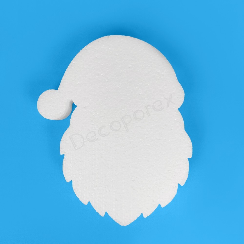 Tête du Père Noël en polystyrène à décorer