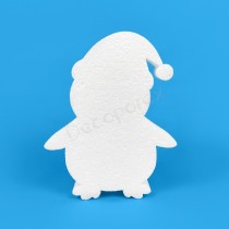 Pingüino de Navidad en poliestireno para decorar