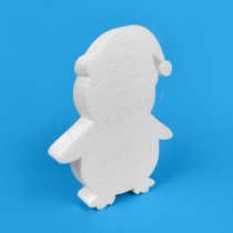 Pingüino de Navidad en poliestireno para decorar
