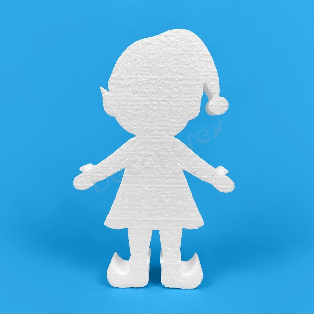 Christmas elf boy polystyrene decoration