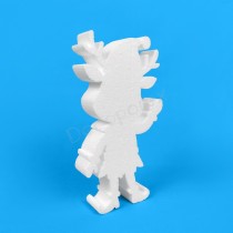 Renne lutin de Noël en polystyrène à décorer