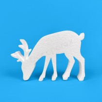 Grazing reindeer polystyrene decoration