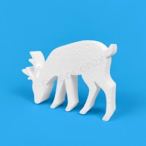 Renne broutant en polystyrène à décorer