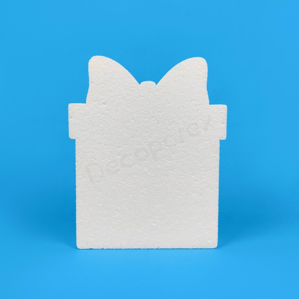 Figura de regalo cuadrado de poliestireno para decorar