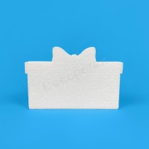 Rectangular gift silhouette polystyrene decoration