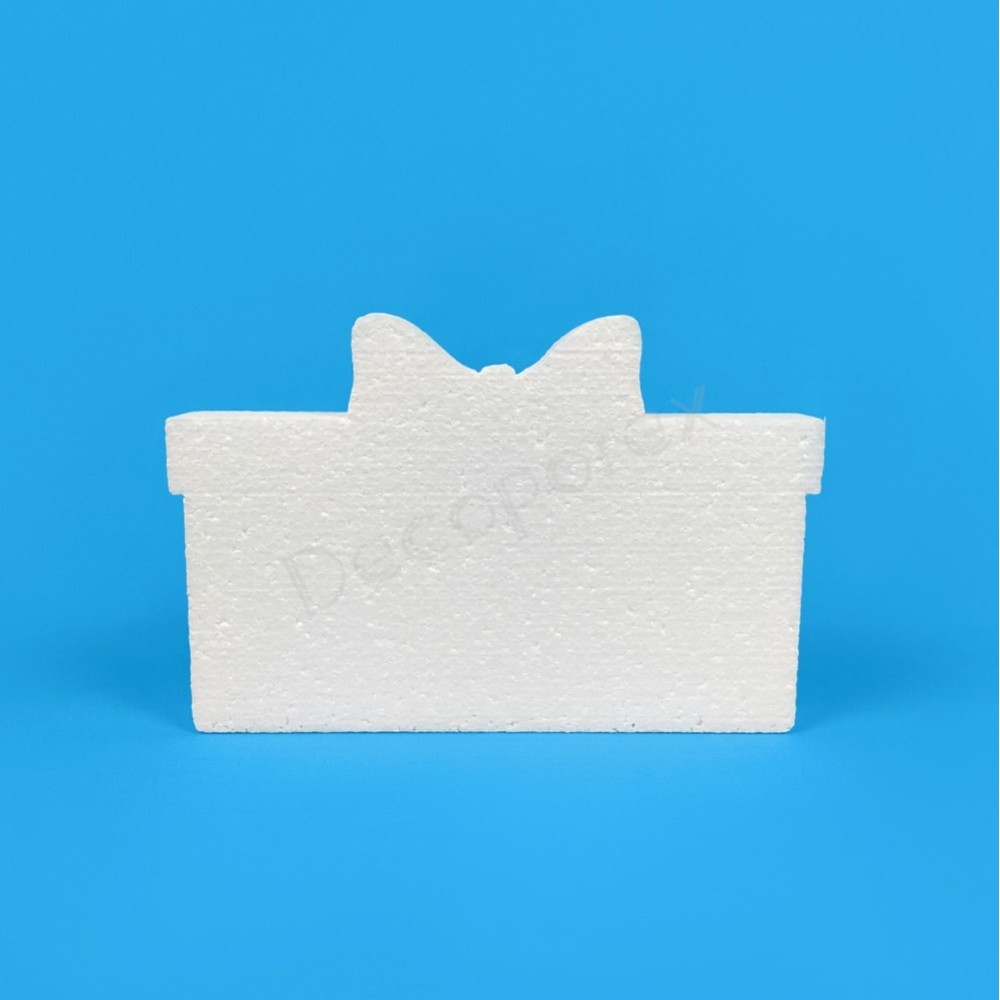 Figura di pacco regalo rettangolare in polistirene da decorare