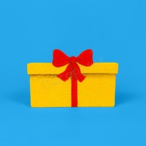 Silhouette de cadeau rectangulaire en polystyrène à décorer