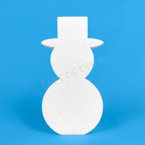 Figura muñeco nieve de corcho