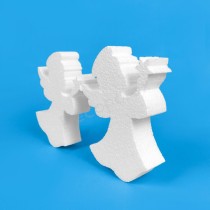 2 Weihnachtsengel aus Styropor 14 cm | Weihnachtsbasteln