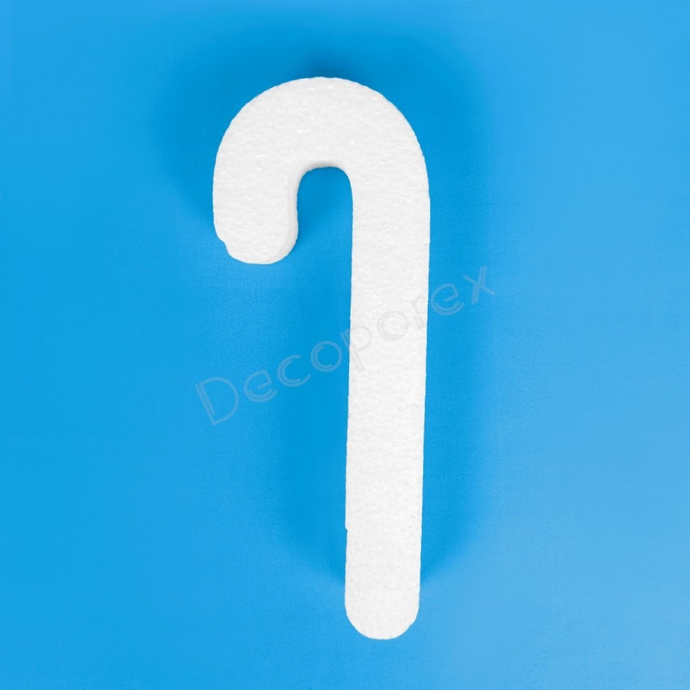 Christmas candy cane polystyrene decoration