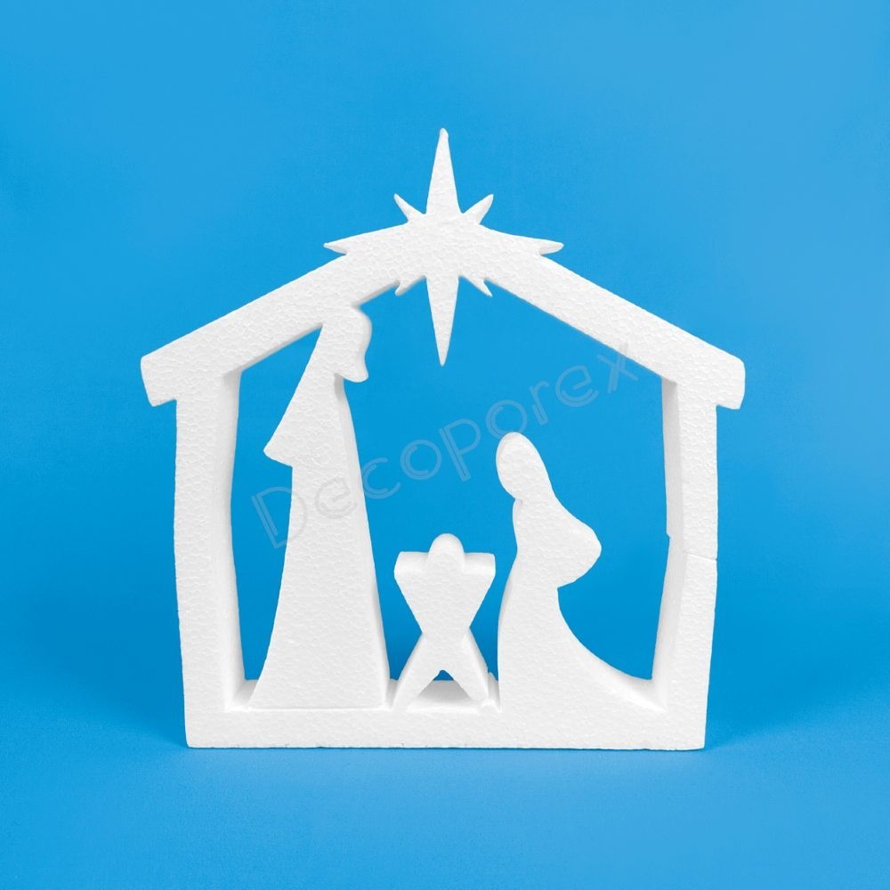 Crèche de Noël en polystyrène
