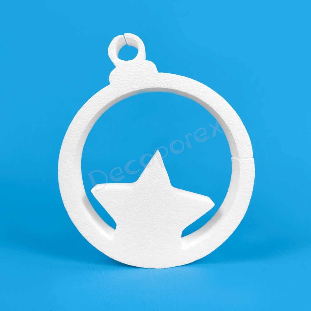 Bola navidad estrella de poliestireno