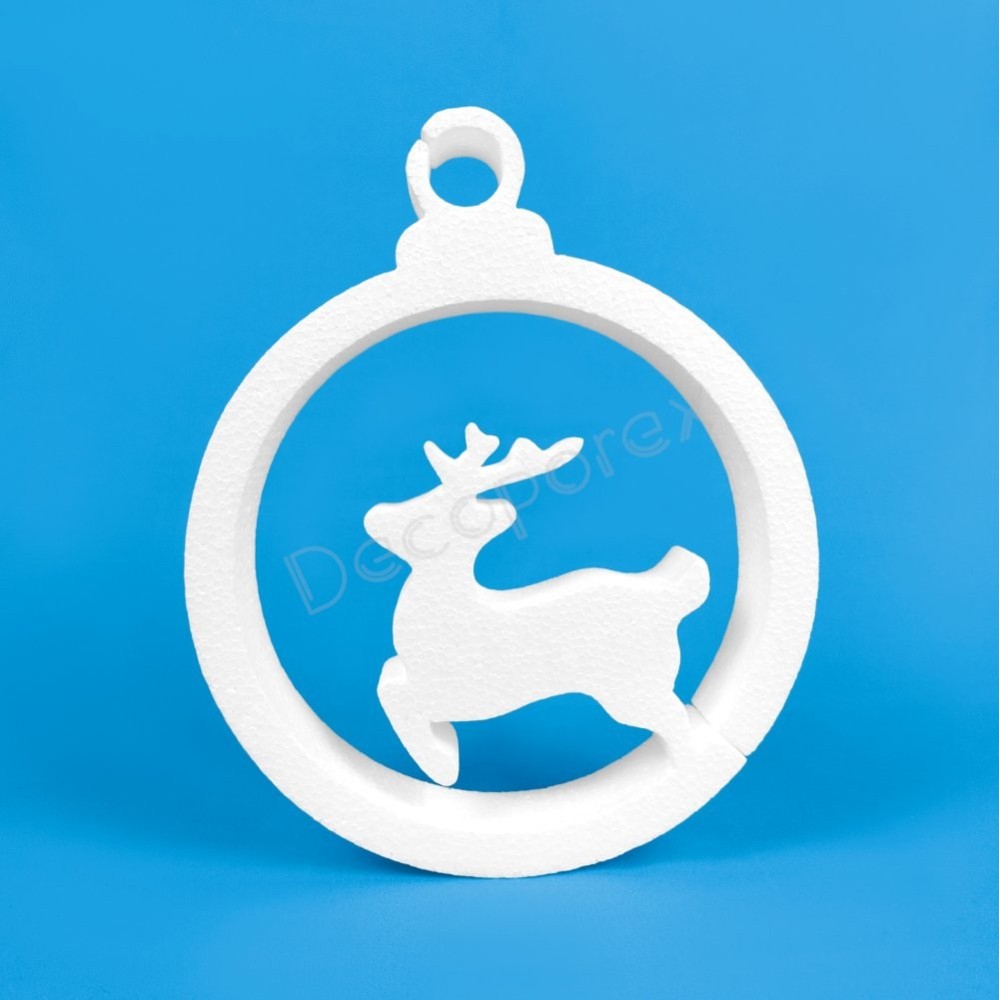 Bola navidad ciervo de poliestireno