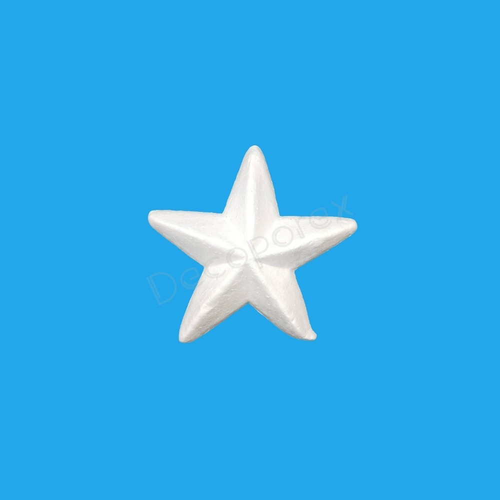 Étoiles en polystyrène expansé 3D de 15 cm