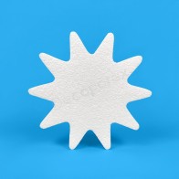 10-pointed star polystyrene decoration