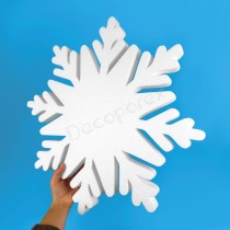 Flocon de neige – modèle cristal en polystyrène à décorer