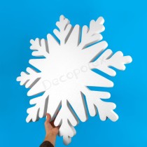 Copo de nieve modelo cristal de poliestireno para decorar