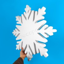 Copo de nieve modelo cristal de poliestireno para decorar