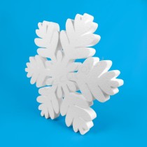 Flocon de neige – modèle givré en polystyrène à décorer