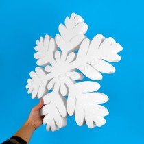 Fiocco di neve – modello ghiacciato in polistirene da decorare